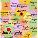 Texas Counties and County Seats Map